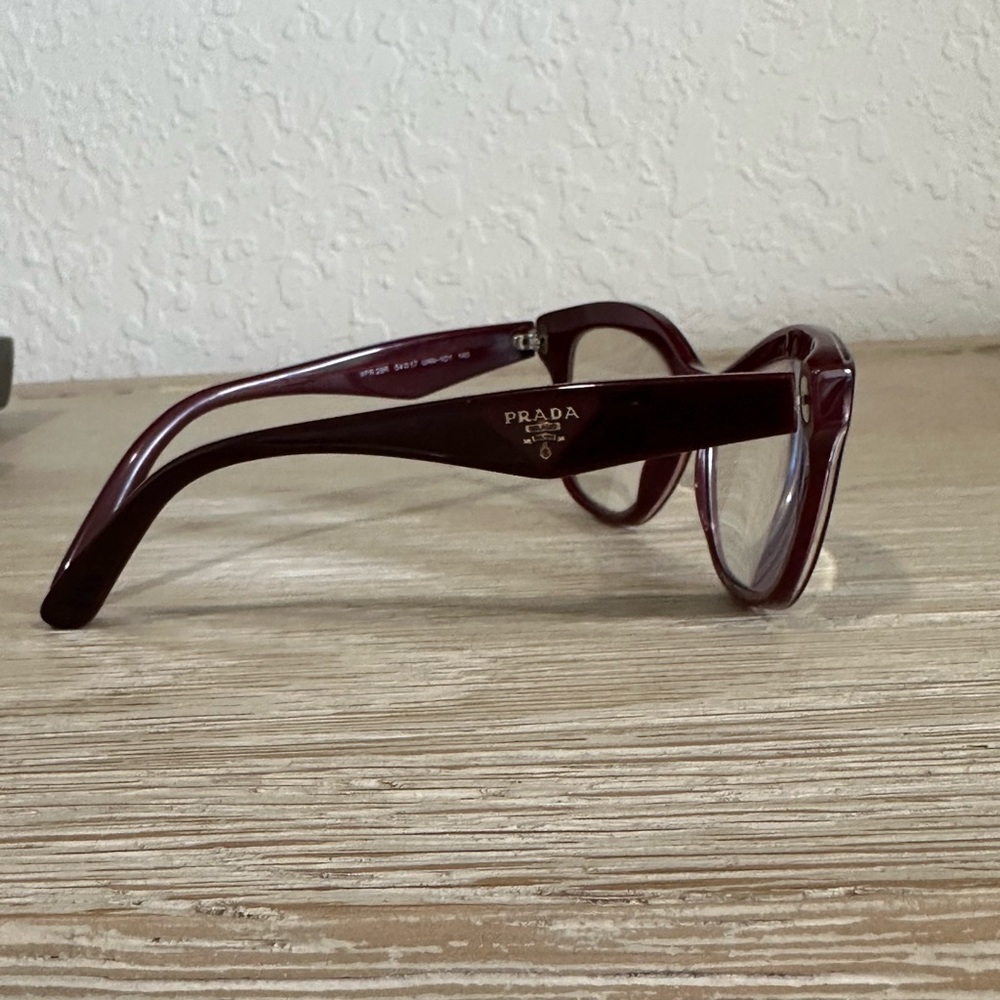 PRADA burgundy eyeglasses - Picture 2 of 9